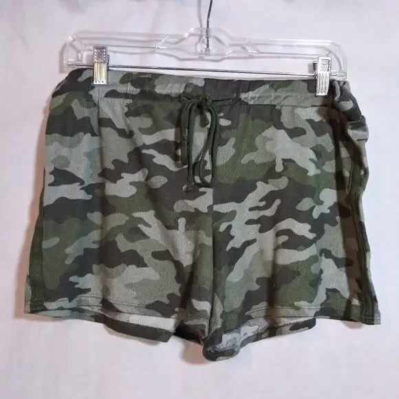 Lucky Brand Camouflage Soft Knit T-Shirt and Shorts Set Loungewear Pjs Size L - Picture 8 of 11